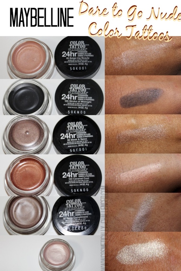 Maybelline Color Tattoos, Dare to Go Nude, Color Tattoos, Maybelline 